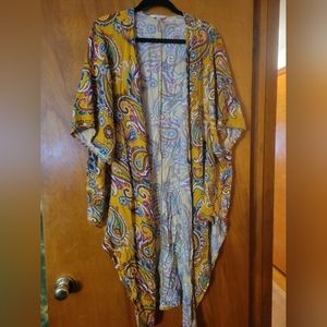 Paisley longline kimono